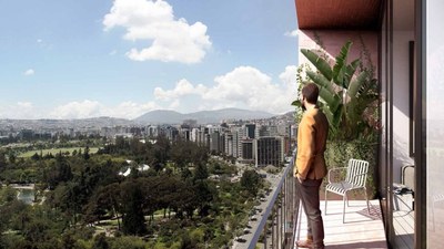EpiQ La Carolina › View from balcony › Brand-new luxury condos for sale in La Carolina, Quito