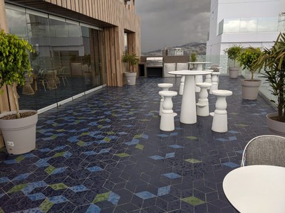 Social area in the rooftop