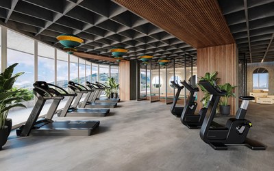 Qondesa, apartments for sale, La Carolina Quito - GYM equipped with excellent views to keep you in shape