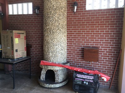   Fireplace In Indoor Eating Area 