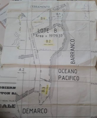   Map Of Front Parcel On The Ocean. 