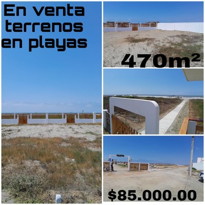 En Playas, Provincia del Guayas, Ecuador: Oceanfront Home Construction Site For Sale in Playas