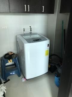  New Washing Machine In Laundry Room. 