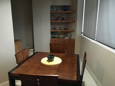 Dining Room With Built In Shelving