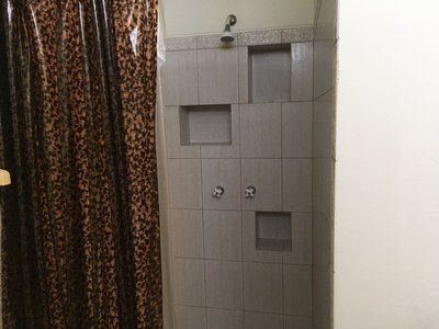 Master Bathroom Shower With Built In Tiles Shelving
