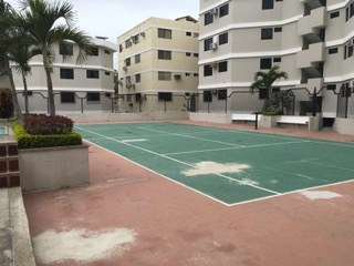 View From Pool Towards Tennis Court