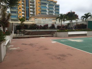 View From Tennis Court Towards Pool.