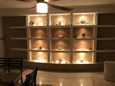 Decorative Shelving In Living Area