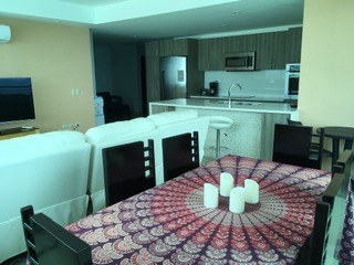 View Of Dining Table Toward Kitchen