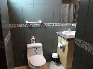   Master Bathroom With Beautiful Tile 