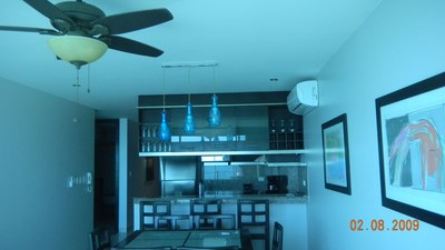 View of Kitchen Bar From Living Room