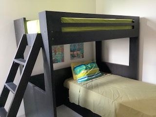 Third bedroom with bunk beds.