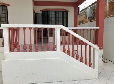 Stairs From Courtyard To Covered Porch