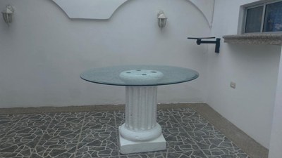 Lovely Table in Courtyard 