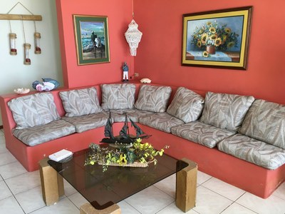   Living Room With Sectional Sofa 