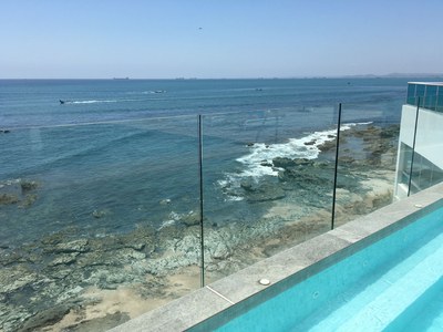   View Of Beach From Pool. 