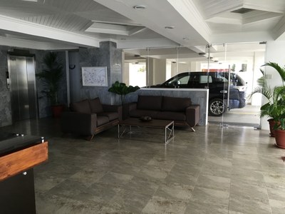  Lobby View Toward Parking Garage. 