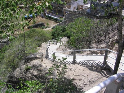 stairs direct to beach ayangue lobster bay.JPG