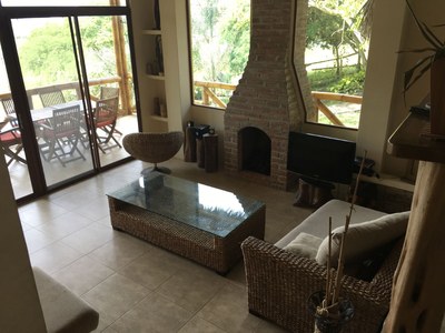   Living Room With Fireplace 