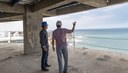 Ecuador Shores Realty owner Ryan Kelly touring the new Mykonos Torre D project with the builder