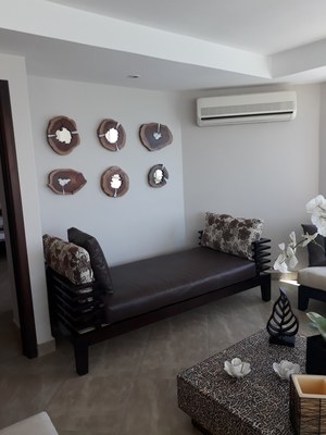 Living Room With Air Conditioner