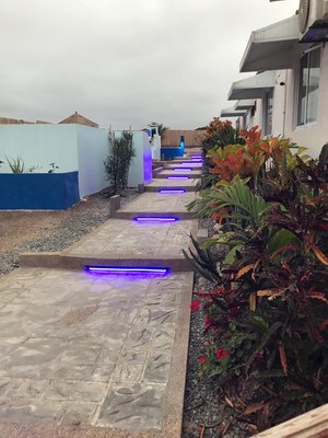 Lighted Pathway To The Pool