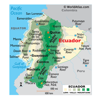   Map Of Ecuador 