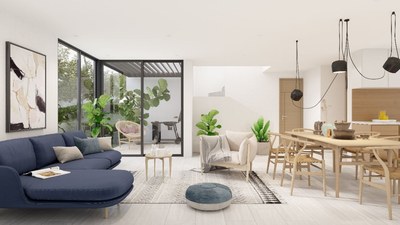 Sala de estar - Venda casas luxuosas - A melhor combinação entre o moderno e o natural - morar no Vale do Tumbaco