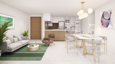 Wohnzimmer - Luxuswohnungen zu verkaufen - Die beste Kombination aus modern und natürlich - Wohnen im Tumbaco Valley
