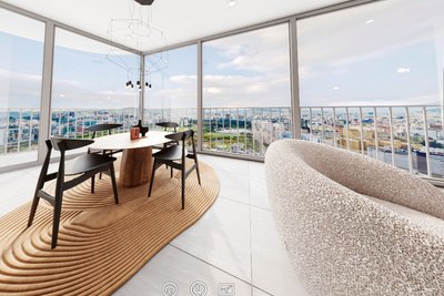 Qondesa - apartments for sale, La Carolina Quito - dining room with great view and lighting
