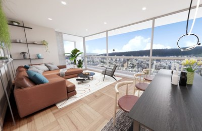QANVAS, Suites for sale in La Carolina Quito, Dining room with spectacular views
