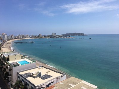 Oceanfront balcony view
