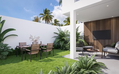 MARINA BAY - lujosa casa en venta en Manta Ecuador - amplio y hermoso patio