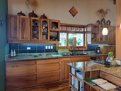 Kitchen with custom wooden cabinetry