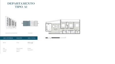 Porto Manta - plano departamento 3 habitaciones