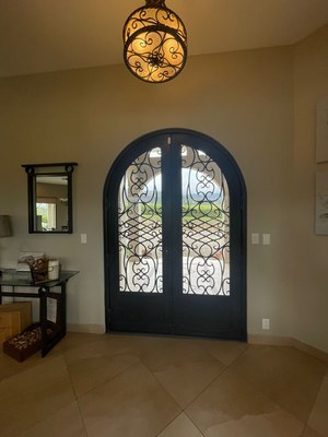 gorgeous custom wrought-iron security door