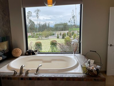 soaking tub with amazing views