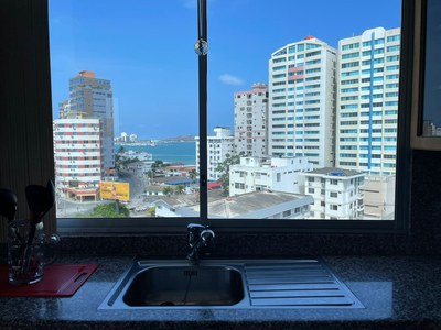 Ocean view while doing dishes