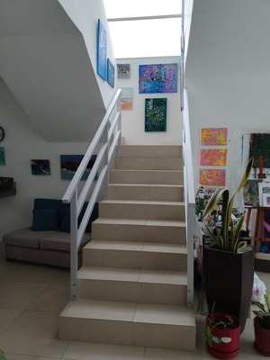 Ayangue stairs up to bedrooms