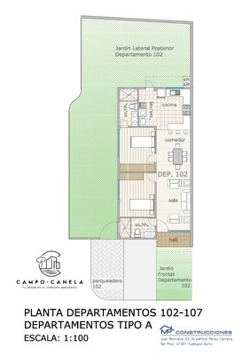CAMPO CANELA Conjunto Residencial - Plano departamento tipo A - Departamento en venta en Tena - Ecuador